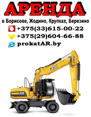 Аренда экскаватора в Борисове,  Жодино,  Крупках,  Березино,  Смолевичах